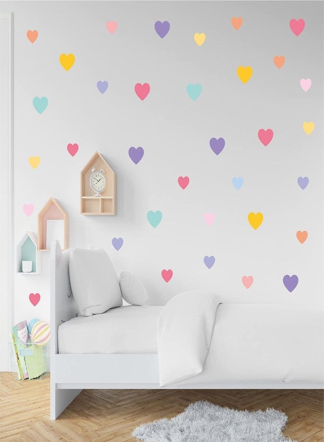 CELAENO Colorful Heart Wall Decal Stickers for Girls Bedroom Removable Heart Wall Stickers for Kids Baby Nursery Room Decorations - Image 5